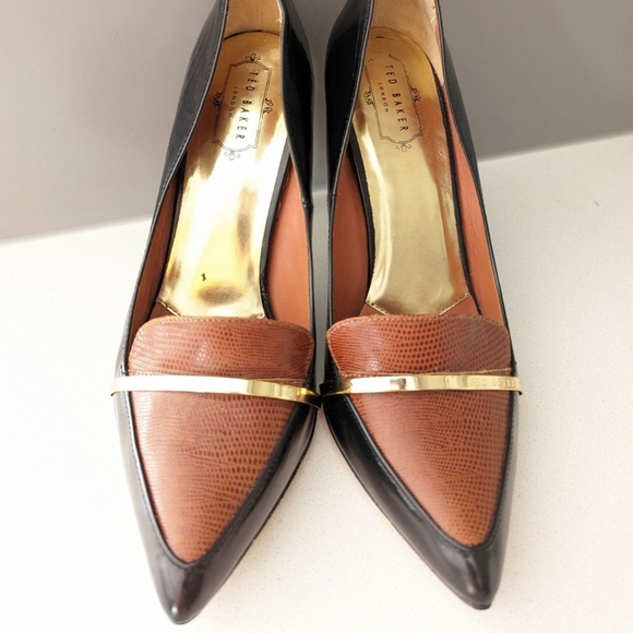 Ted Baker Black + Brown Heels - Picture 2 of 7